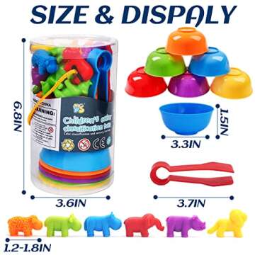 Skrtuan Counting Animal Montessori Toys for 3 4 5 Years Old Boys Girls, Matching Games Sensory Toys Fine Motor Skills Easter Basket Stuffers Preschool Learning Activities Toy for Toddlers Kids 2-4 3-5