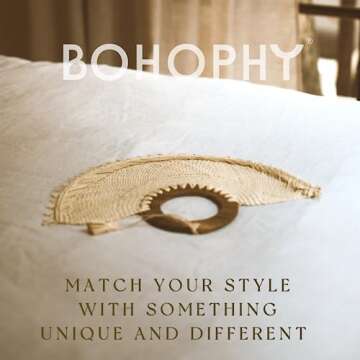 BOHOPHY Handmade Toquilla Straw Hand Fan for Eco-Friendly Style