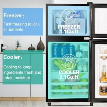 Buy Anukis Retro Mini Fridge 3.2 Cu Ft with Freezer