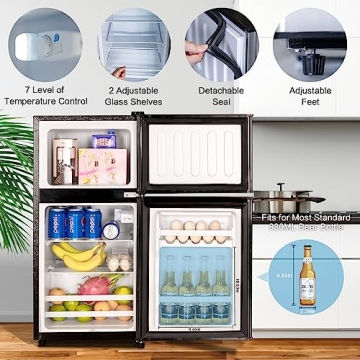 Buy Anukis Retro Mini Fridge 3.2 Cu Ft with Freezer