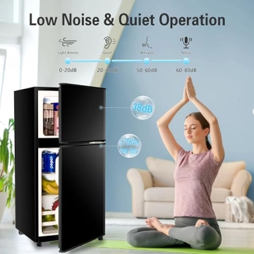 Buy Anukis Retro Mini Fridge 3.2 Cu Ft with Freezer