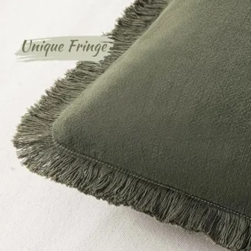 MIULEE Boho Farmhouse Decorative Pillow Covers Set of 2