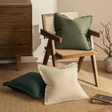 MIULEE Boho Farmhouse Decorative Pillow Covers Set of 2