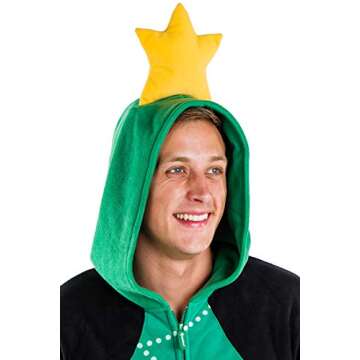 Tipsy Elves Christmas Onesies for Adults - Comfy Unisex Matching Holiday Jumpsuits with Convenient Pockets - Cozy Black Christmas Tree Toss Game Christmas Jumpsuit Size X-Large