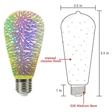 Firework Light Bulb for Holidays and Parties