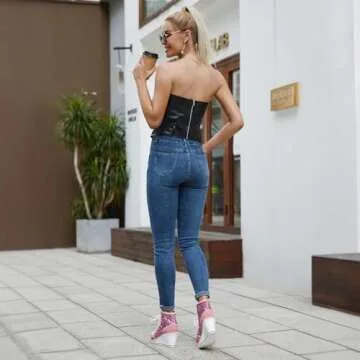 Jiu du Women’s Wedge Sequins Sneakers - Comfort & Style Combined