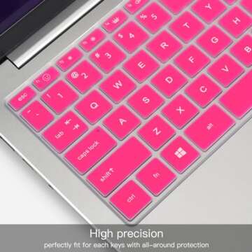 Keyboard Cover for 2023 HP Envy 2-in-1 14" 14t-es000 14-es0013dx 14-es0033dx, HP 14" Laptop 14-ep 14-em 14t-ep000 14z-em000 14-ep000 14-ep0097nr 14-ep0145cl 14-em0047nr Keyboard Skin, Hot Pink