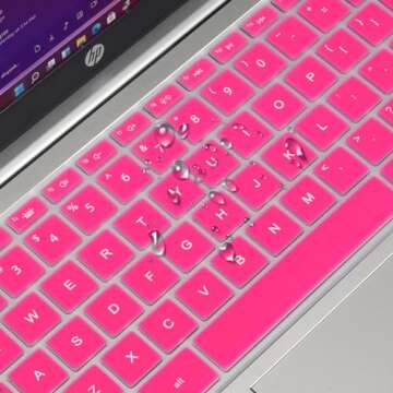 Keyboard Cover for 2023 HP Envy 2-in-1 14" 14t-es000 14-es0013dx 14-es0033dx, HP 14" Laptop 14-ep 14-em 14t-ep000 14z-em000 14-ep000 14-ep0097nr 14-ep0145cl 14-em0047nr Keyboard Skin, Hot Pink