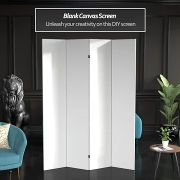 Customizable 7 ft Canvas Room Divider by Red Lantern