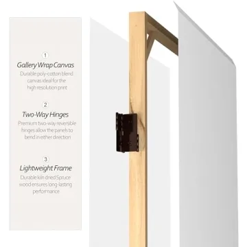 Customizable 7 ft Canvas Room Divider by Red Lantern