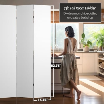 Customizable 7 ft Canvas Room Divider by Red Lantern