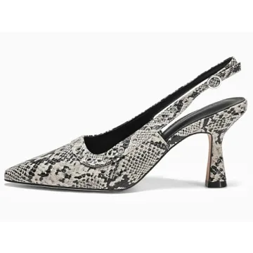 Coutgo Women’s Stylish Slingback Kitten Heels for Comfort