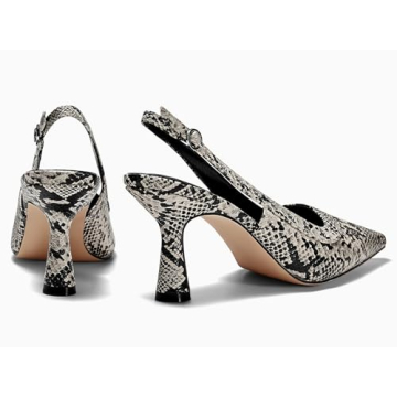 Coutgo Women’s Stylish Slingback Kitten Heels for Comfort