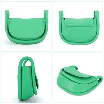 CECILE Trendy Vegan Leather Crossbody Handbag for Women