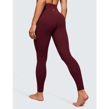 CRZ YOGA Womens Butterluxe High Waisted Yoga Leggings 28" - Double Seamed Buttery Soft Comfy Athleti...