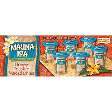 Mauna Loa Premium Roasted Macadamia Nuts, Honey Roasted Flavor, 4 Oz Cup (Pack of 6)