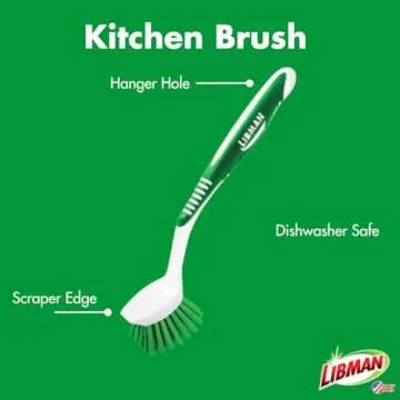 Libman Green & White 3-Piece Cleaning Brush Kit