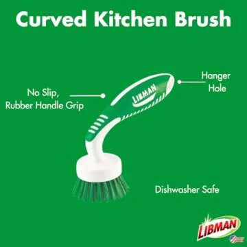 Libman Green & White 3-Piece Cleaning Brush Kit