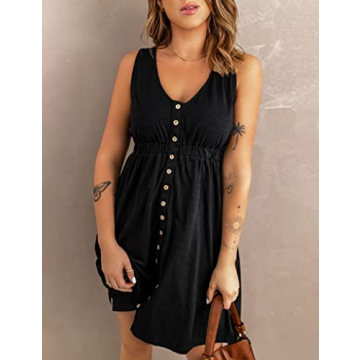 ANGGREK Casual V Neck Midi Dress for Effortless Elegance