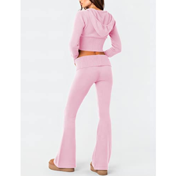 Springrain Women Sweater Sets Cozy 2 Piece Lounge Set