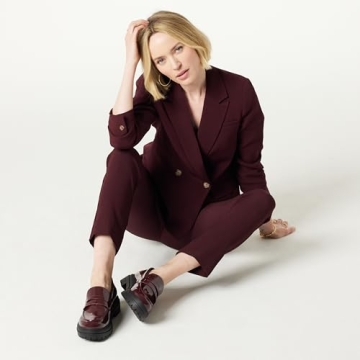 Stylish Ryan Lug Sole Loafer for Women in Burgundy Patent