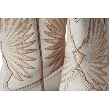 ARIAT Womens Goldie Distressed White Boots for Comfort