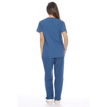 Caribbean Blue Scrub Sets for Women in Nursing