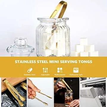 Sieral 10 Pieces Mini Serving Utensils in Gold