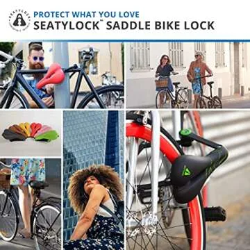 Seatylock Hybrid Saddle Bike Lock - Multi Patent 2 in 1 Locking Bike Doubles As Seat or Bicycle Guard - Innovative Lightweight Anti Theft Bicycle Lock and Saddle with Keys
