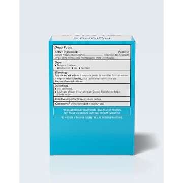 Hyland's No.10 Cell Salt NAT Phos 6X Tablets, Natural Relief of Heartburn, Gas, and Indigestion, Qui...