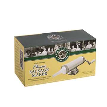 Fantes Sausage Maker with Suction Base and 3 Nozzles, 2.2-Pound Capacity, The Italian Market Original since 1906