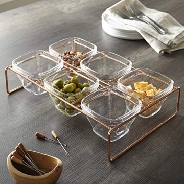 Elegant Huang 6 Compartment Serving Tray for Parties