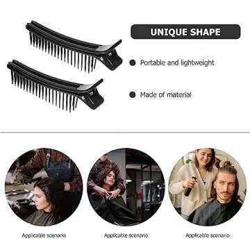 2pcs Multifunctional Nonslip Hair Styling Clips