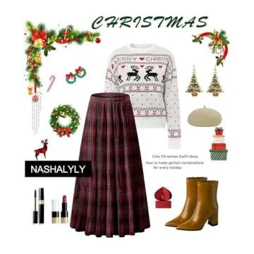 NASHALYLY Chiffon High Waist Pleated Maxi Skirt