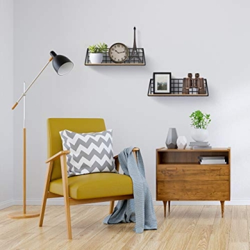 Chic Sorbus Floating Shelves Wall Mounted Rustic Wood Set