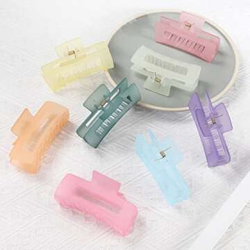 Chic 8 PCS Big Hair Clips for Thick Hair - Stylish and Functional