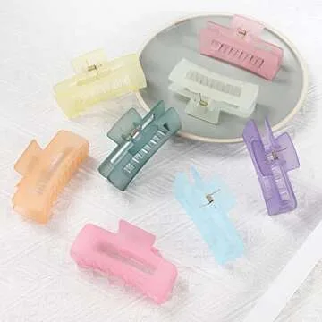 Chic 8 PCS Big Hair Clips for Thick Hair - Stylish and Functional