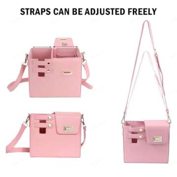 Outdoor Portable Crossbody Water Cup Storage Bag, Crossbody Bag with Sports Water Bottle Holder for Women, Crossbody Cup Holder Bag, Crossbody Cup Storage Bag Compatible with Most Water Bottles(Pink)