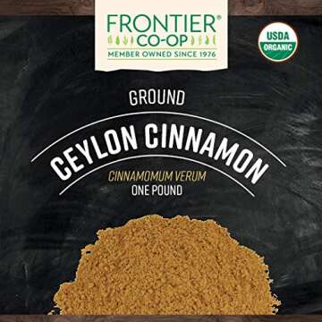 Frontier Co-op Cinnamon Powder, Ceylon, Certified Organic, Kosher, Non-irradiated, Bulk Bag, Sustain...