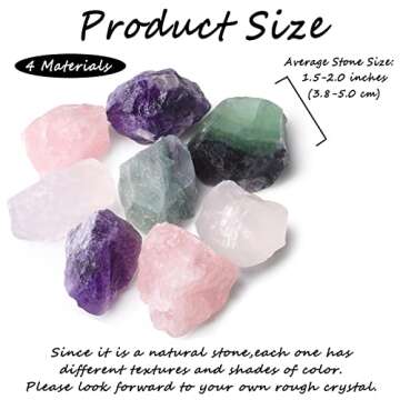 ZHIYUXI Raw Crystals Set for Healing & Decor