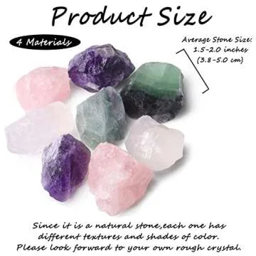 ZHIYUXI Raw Crystals Set for Healing & Decor