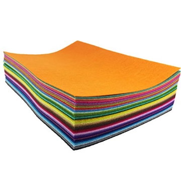 Flic-Flac 48PCS Assorted Felt Sheets for DIY Crafting