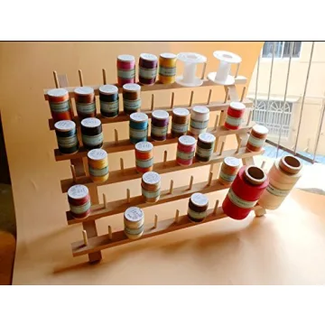 NW 60-Spools Wooden Thread Holder for Sewing Crafting