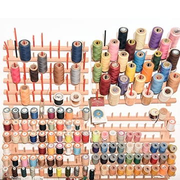 NW 60-Spools Wooden Thread Holder for Sewing Crafting