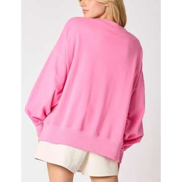 Y2k Pearl Bow Sweatshirt for Women - Oversized Pullover