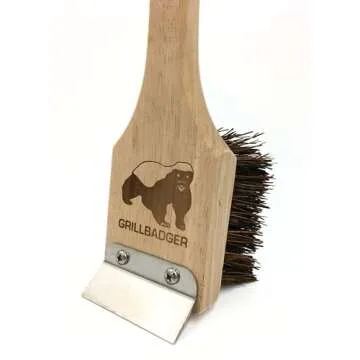 GRILLBADGER Eco-Friendly Grill Brush - Safe & Durable