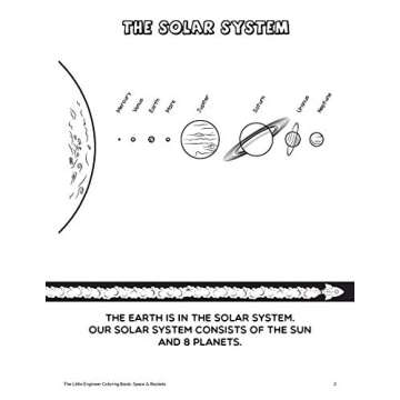 The Little Engineer Coloring Book: Space and Rockets: Fun and Educational Coloring Book for Preschool and Elementary Children