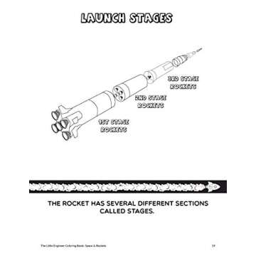 The Little Engineer Coloring Book: Space and Rockets: Fun and Educational Coloring Book for Preschool and Elementary Children