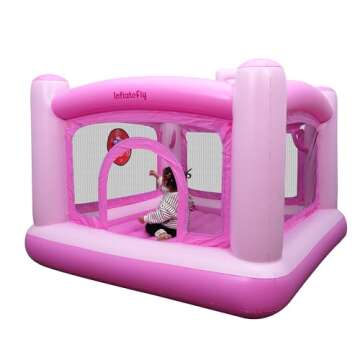 INFLATEFLY Indoor Bounce House - Safe Inflatable Castle for Kids