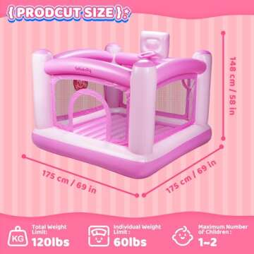 INFLATEFLY Indoor Bounce House for Toddlers - Playtime Fun